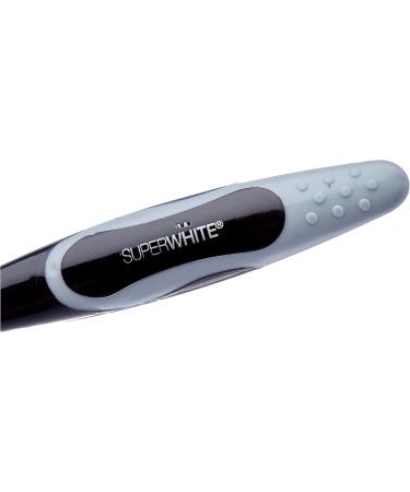 SuperWHITE Duo Toothbrush Medium Black Edition - Premium Whitening 1 Piece | International Shipping - Buy Online on GoSupps.com