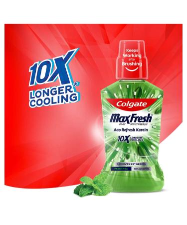 Colgate Plax Fresh Tea Mouthwash 500ml - Alcohol Free Dental Rinse - Buy Online on GoSupps.com