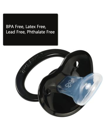 CutiePlusU Adult Size Pacifier - Large Teat Shield in Black | Perfect for Comfort & Relaxation | Shop Internationally - Buy Online on GoSupps.com