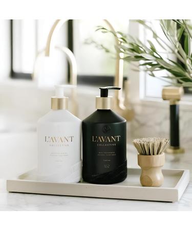 L'AVANT Collective Dish & Hand Soap Duo Fresh Linen | High Performing Formula Luxurious Ingredients for Soft & Smooth Hands & Dishes | 2 Reusable Glass Bottles Kitchen Accessories Home Decor Gifts - Buy Online on GoSupps.com