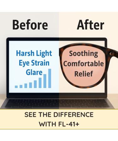 Family Tree Remedies FL-41 Migraine Glasses for Light Sensitivity/Photophobia Indoor/Outdoor Transitional Lens Tortoise Frame with Soft Case - Buy Online on GoSupps.com