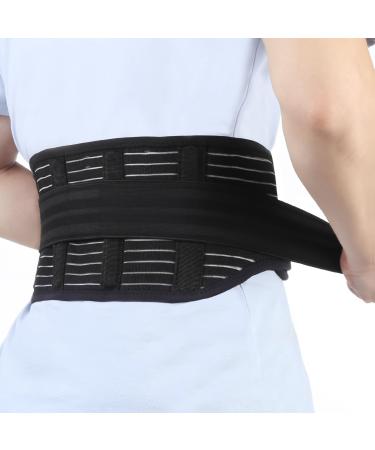 Utoo Back Support Belt for Lower Back Slipped Disk Arthritis Sciatica Pain Injury Repair Men&Women Back Brace Posture Corrector Lumbar Support Belt Lightweight Breathable Black Waist 31"-39" (M) M Black