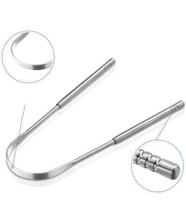 Psytfei 3 PCS Stainless Steel Tongue Scraper Set | Portable Oral Care Tool for Adults | Effective Tongue Cleaner - Buy Online on GoSupps.com