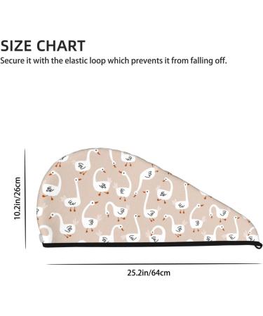 Hair Towel Wrap - Quick Drying Towel Turban with Button | Ideal for Effortless Hair Drying (White Goose - Buy Online on GoSupps.com