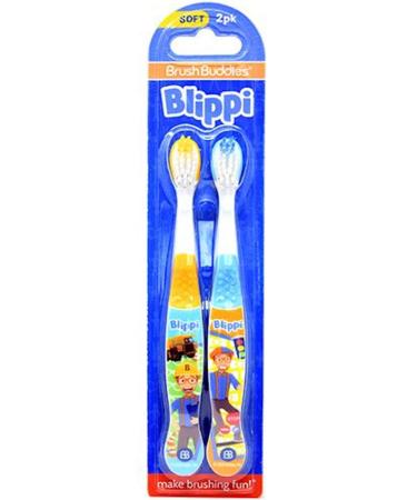 Brush Buddies Blippi 2pk Toothbrush | Pack of 1 Set of 2