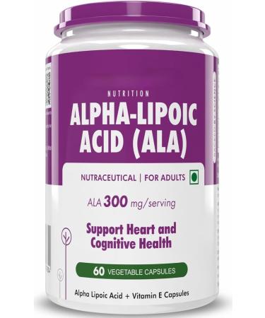 Nutrition Alpha Lipoic Acid - ALA- Pack of 60 Veg. Capsules - Gluten Free & Non-GMO - Buy Online on GoSupps.com