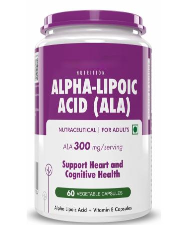 Nutrition Alpha Lipoic Acid - ALA- Pack of 60 Veg. Capsules - Gluten Free & Non-GMO