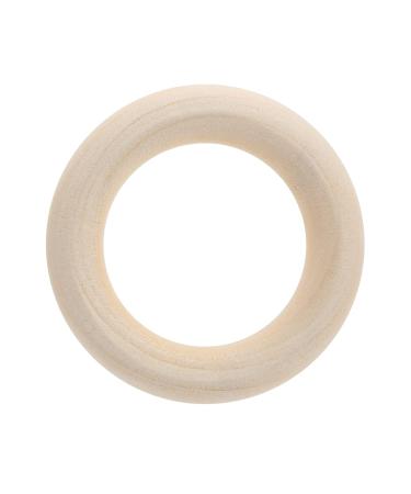 Wooden Baby Teether - Durable & Washable Teething Rings for Infants | Safe & Smooth Design (73mm) - Buy Online on GoSupps.com