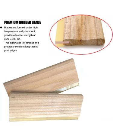 TIANIUSEEN 18 Wooden Screen Printing Squeegee - 65 Durometer Rubber Blade, Lumber Handle - Buy Online on GoSupps.com
