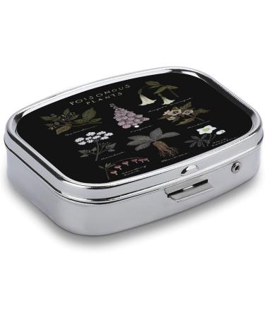 Travel-Friendly Metal Pill Organizer - Compact 2 Compartment Case for Vitamins Supplements & Meds - Cute Portable & Perfect for Purse or Pocket - Buy Online on GoSupps.com