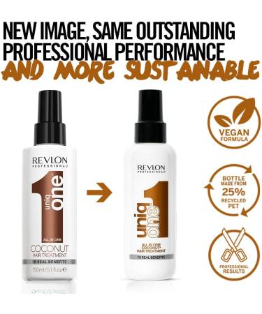 Revlon Professional Coconut Leave-In Conditioner 150ml - Vegan Hair Treatment for Shine and Frizz Control - All Hair Types - Buy Online on GoSupps.com