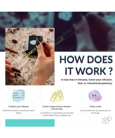 tCheck Portable Potency Tester | New UV Spectrometer Technology for Fast & Accurate Results | App Controlled Home Tester (Black) - Buy Online on GoSupps.com