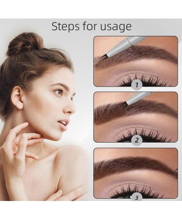 Double Tip Lower Eyelash Pencil 2024 New 3D Waterproof Eyelash Pen Eye Liner Liquid Eyeliner Dual Pronged Bottom Eyelashes Pen Waterproof Liquid Eyeliner for Natural Eye Makeup (Gray Brown+Black) - Buy Online on GoSupps.com