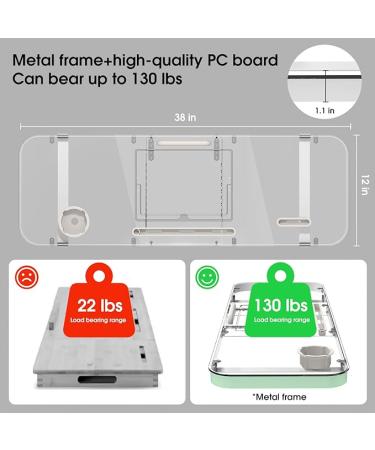 HEWYIOS Treadmill Desk Attachment Transparentï¼Treadmill Laptop Holder Adjustable Height Ergonomic Treadmill Standing Workstation Standï¼Suitable for Treadmill Handshake Width 13-33 inches - Buy Online on GoSupps.com