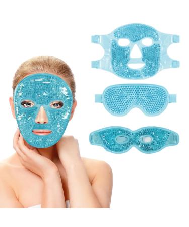ZOYDP ZOYDP 3 PCS Cooling Eye Mask & Cooling Face Mask Reusable Ice Face Mask Cooling Gel Eye Mask Cold Eye Mask Ice Eye Mask for Puffy Eye Face Puffiness Migraine Dark Circles
