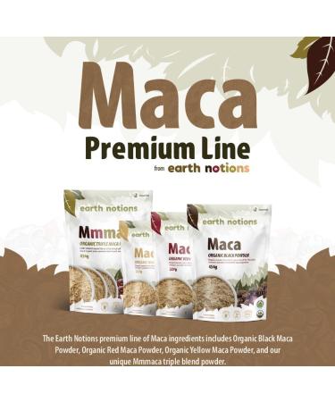 Earth Notions Organic Black Maca Powder | Root | Gelatinized | Non GMO | Non-irradiated | 454g 500 g (Pack of 1) - Buy Online on GoSupps.com