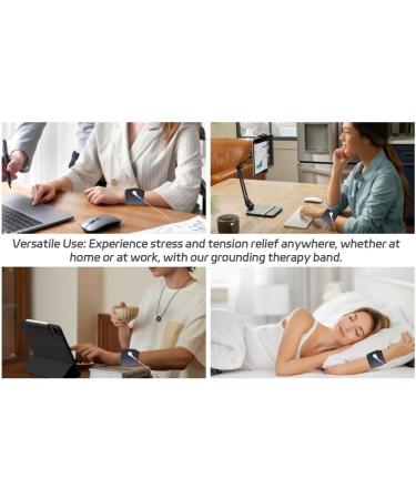 Revitalize Sleep & Relieve Pain with Earthing Bracelet - Grounding Therapy Band with 38.1 cm White Wire | 31.5 x 8.9 cm | International Shipping Available - Buy Online on GoSupps.com