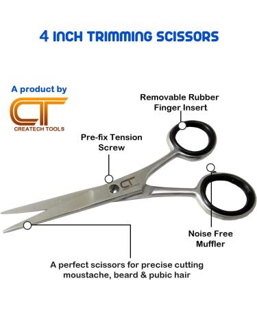Createch Tools CT Hair Scissors Set - 6 Hair Cutting & 4 Trimming Barber Scissors, Razor Edge Blades for Professional & Home Use - 2-Piece Set - Buy Online on GoSupps.com