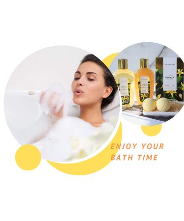 Spa Luxetique Vanilla Bath Gift Set - Women's Spa Basket with Bubble Bath, Bath Bombs, Body Lotion & More - Perfect Birthday Gift - Buy Online on GoSupps.com