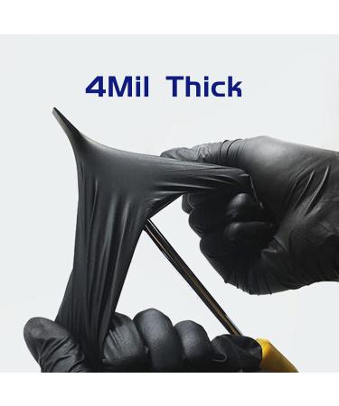 Wostar Nitrile Disposable Gloves 4mil Black Medium 200pcs - Latex & Powder Free, Touch Screen Compatible - Non-Sterile Exam Gloves - Buy Online on GoSupps.com