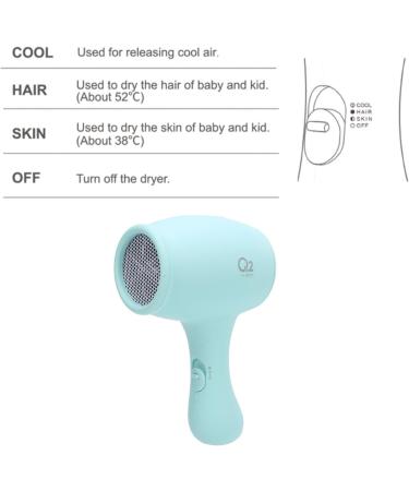 Ionic Hair Dryer Kids Hairdryer 3 Modes 3 Speeds Constant Temperature Overheat Safety Hair Care for Home Travel with Negative Ions Reducing Radiation Exposure and Adorable US Plug 110V - Buy Online on GoSupps.com