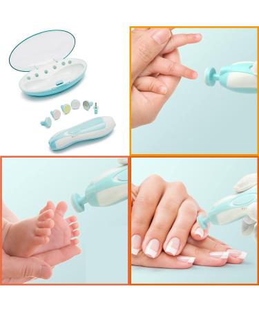 Baby Nail Trimmer Upgraded Safe Electric Baby Nail Clipper Electric Manicure Set with 6 Grinding Heads and LED Front Light Baby Nail Clippers Safe for Newborn Toddler Infant & Kids Fingernails and Toes - Trim Polish and Care AA Battery Operated (Not Inclu - Buy Online on GoSupps.com