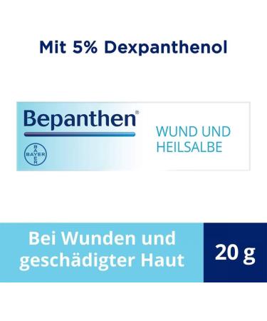 Bepanthen Wound Healing Ointment - Promotes Healing of Small Cuts and Cracked Skin - 20g/0.70 Fl.oz - Buy Online on GoSupps.com