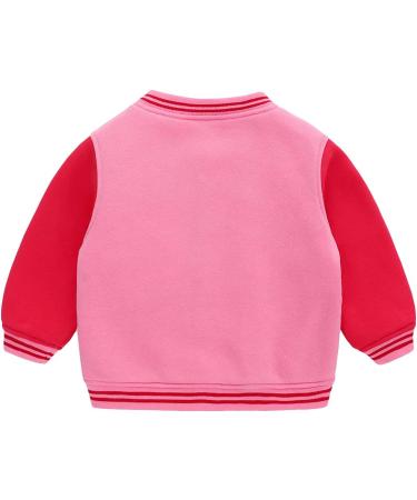 Famuka Baby Boys Girls Spring Jacket Kids Baseball Coat 12-18 Months - Pink - Buy Online on GoSupps.com