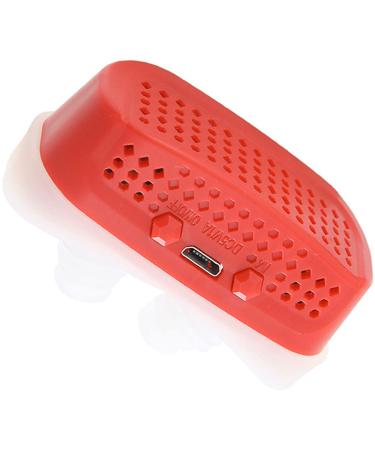 Portable Electric Anti Snoring Devices Reusable Snoring Device Comfortable Smart Snore Stopper Double Eddy Current Fan Designs Snoring Solution Help Nighttime Sleeping(Color:Red)