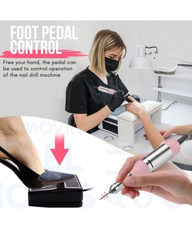 Makartt Electric Nail File Nail Drill for Acrylic Nails Gel 30000RPM Adjustable Speed Electric Manicure Pedicure Set for Gel Nail Polish Remover pink - Buy Online on GoSupps.com