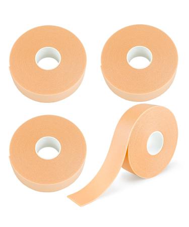4 Rolls Blister Tape Foot Cushion Pads Waterproof Moleskin Tape Foot Care Sticker Heel Tape Blisters Padding Bandage Toe Protector 2.5cmx4.5m