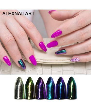 4-Piece Chameleon Mirror Powder Set for Gel Nails | Chrome Metallic Glitter Dust - Nail Decoration Accessories & Manicure Tool - Buy Online on GoSupps.com