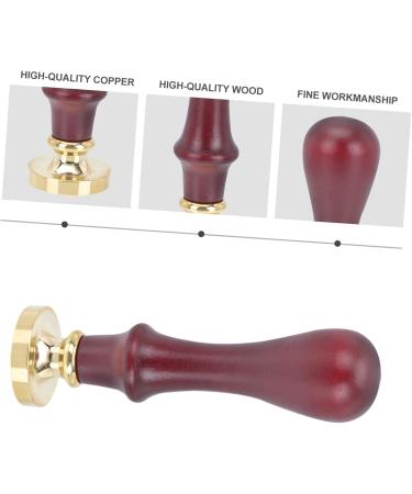 WOONEKY 2 Pcs Dispensing Plate Tool Vintage Wax Seal Stamp Handle Cosmetic Accessory Stamper Wooden Handle - Buy Online on GoSupps.com