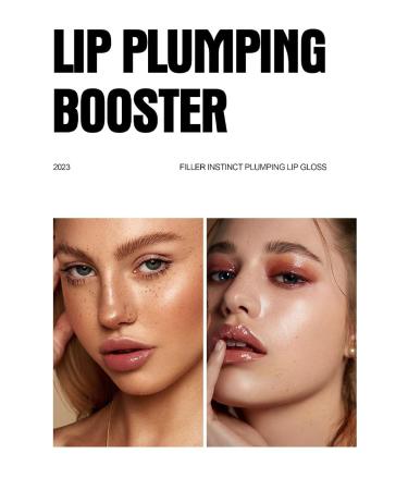 Lip Plumping Lip Gloss - Needle Tube Shape Long Lasting Nourishing Lip Care Transparent or Shimmer Finish Slightly Spicy Lip Glow Oil (Color 02) - Buy Internationally - Buy Online on GoSupps.com