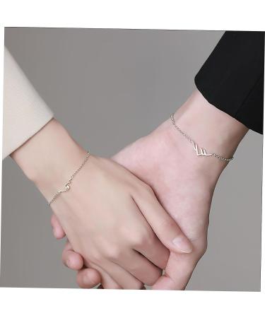 ABOOFAN 2pcs Couple Friendship Attraction Rope Bracelet Matching Bracelets for Couples Attraction Couple Bracelet Couples Ornament Gift for Boyfriend Lovers Metal Wristband Boy Friend - Buy Online on GoSupps.com
