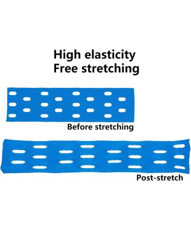 2 Rolls Kinesiology Tape with Breathable Holes Physio Athletic Tape Elastic Sports Tape Muscles Lift Tape for Pain Relief 2" x 16.4 feet/Roll Blue+Beige - Buy Online on GoSupps.com