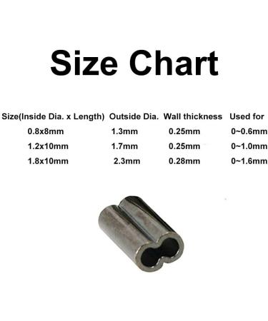 Double Barrel Crimp Sleeves Kit  Fishing Wire Leader Rigging Copper Tube Fishing Line Connector Tackle Kit 300pcs-0.8mm+1.2mm+1.8mm Inner Dia - Buy Online on GoSupps.com