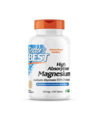 Doctor's Best High Absorption Magnesium - 240 Tablets