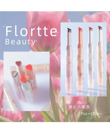 Flortte Jelly Lipstick - Heart Shaped Moisturizing Lip Glaze | Florette Beauty Makeup - Buy Online on GoSupps.com