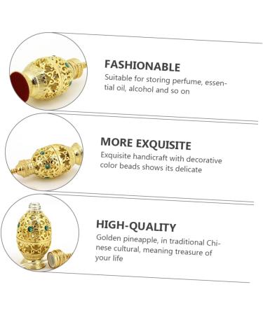 Beatifufu Essential Oil Bottle Travel Perfume Refillable Fragrance Bottle Egyptian Perfume Bottle Glassfragrance Bottle Refillable Perfume Bottle Refillable Retro Decorative Zinc Alloy - Buy Online on GoSupps.com