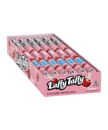 Laffy Taffy Wonka Laffy Taffy 24 x 22g Cherry Fruit Flavoured Chews