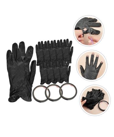 minkissy 1 Set Led Dry Gloves Nail Art Accessory Uv Manicures Gloves Shield Gloves Guantes Uv Gloves Nail Gloves Nail Striping Tapes Nail Art Supplies Anti Gloves Accessories Anti-black Pvc - Buy Online on GoSupps.com