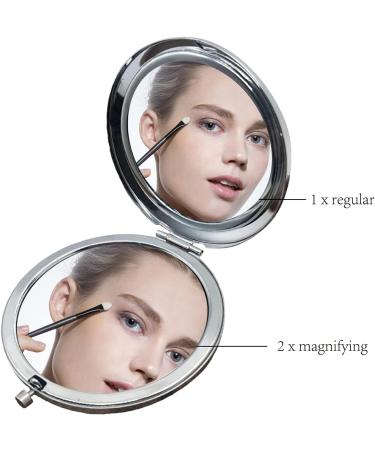 Personalized Stainless Steel Daughter Mirror Compact - Engraved Makeup Travel Mirror from Mom & Dad - Mini Pocket Size - Ideal for Christmas, Birthday, Graduation, Wedding Gifts - Buy Online on GoSupps.com