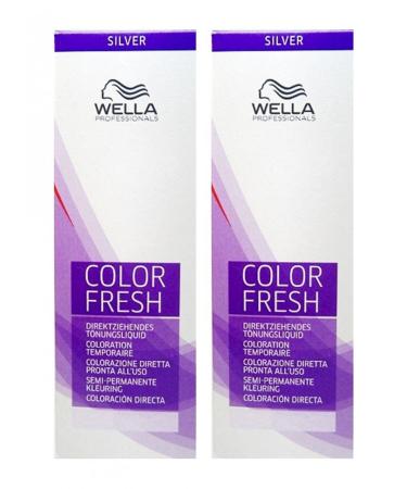 Wella Color Fresh Silver 8/81 light blonde pearl-ash 2 x 75 ml tinting liquid gel tint CF
