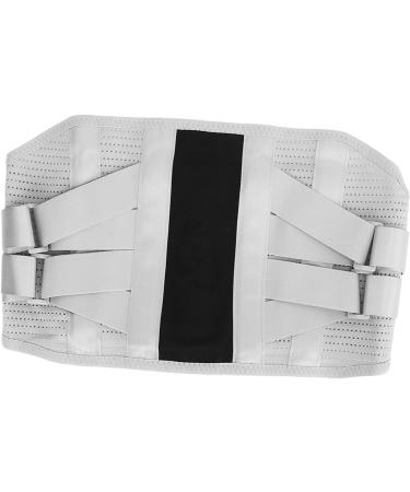 AZUMI Back Bandage | Gray Lumbar Support Belt M | Breathable Polyester with Steel Cushion for Home Sports & Office - Buy Online on GoSupps.com