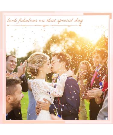 Kleemeiero 4 PC Hair Jewelry Set - Wedding Hair Crown Pink Bridal Flowers & Pearl Hairpins for Brides & Girls - Buy Online on GoSupps.com