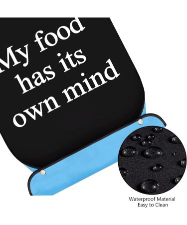 ZSTNPP Washable Funny Adult Bibs for Men Women with Crumb Catcher - Waterproof Clothing Protector for Elderly - Reusable (My Food Has Its Own Mind) - Buy Online on GoSupps.com