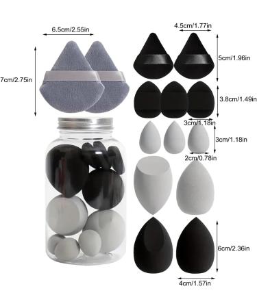 Shakven Makeup Puff Blender Beauty Set Portable Concealer Sponge Facial Makeup Tools for Blending Foundation Cream Black - Buy Online on GoSupps.com