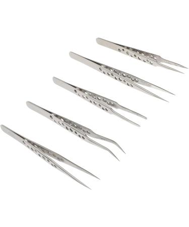 TeHaux 20-Piece Stainless Steel & Ceramic Tweezers Set | Precision Tweezers for Eyelash Extensions and Crafts - International Shipping Available - Buy Online on GoSupps.com