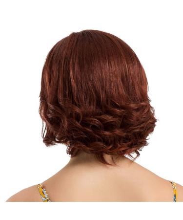 Buy Brown Curly Bob Wig for Women - Short Wavy Synthetic Hair Anime Party 80s Style - International Shipping Available - Buy Online on GoSupps.com